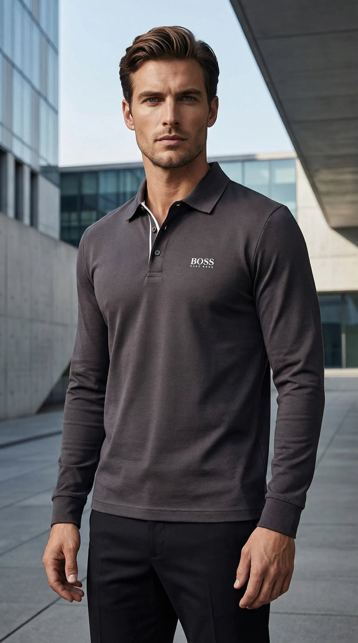 Long-Sleeve Polo Shirt