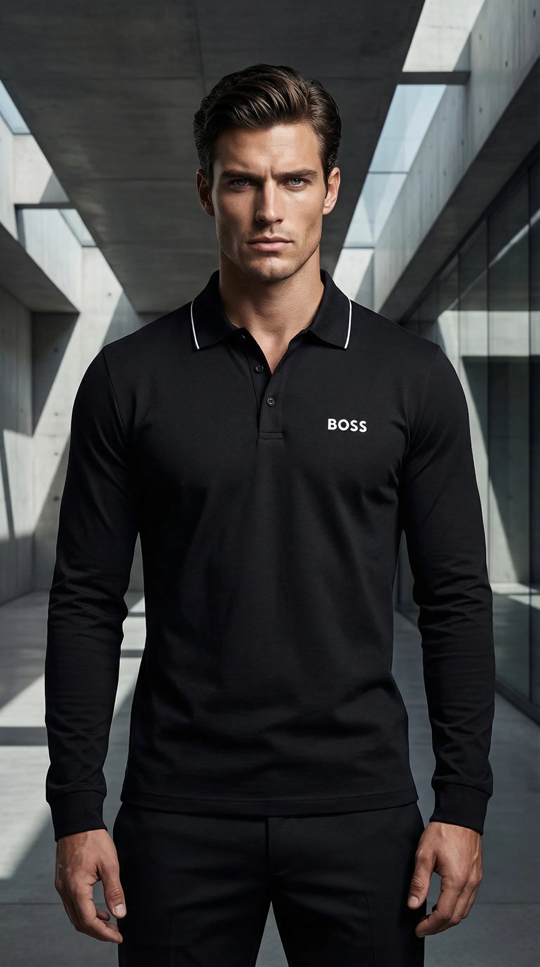 Long-Sleeve Polo Shirt