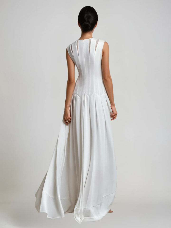 Faelthis Sleeveless Pleat Maxi Dress