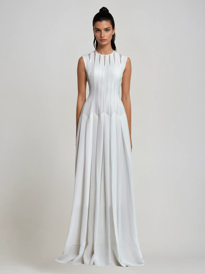 Faelthis Sleeveless Pleat Maxi Dress