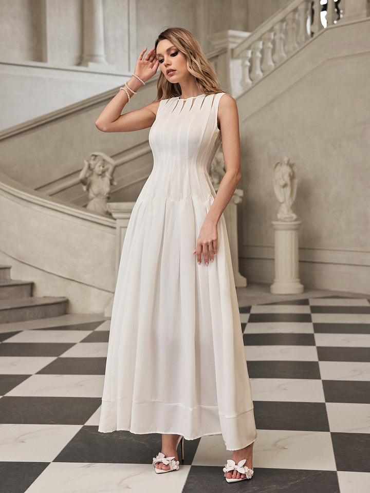 Faelthis Sleeveless Pleat Maxi Dress