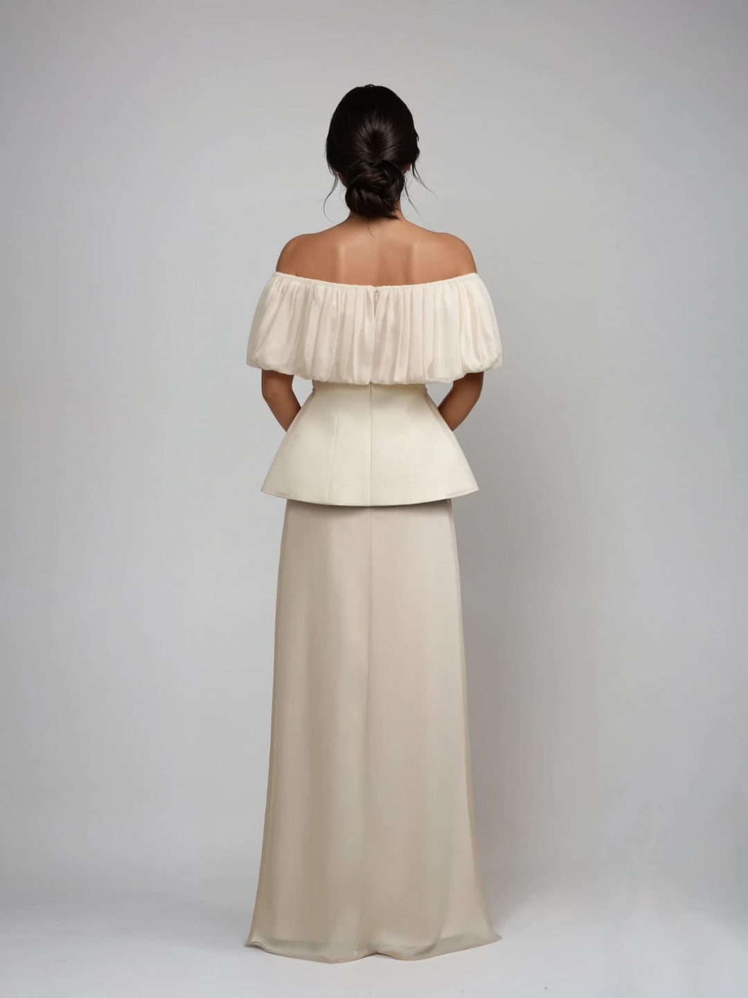 Naelthis Off Shoulder Ruched Skirt Set