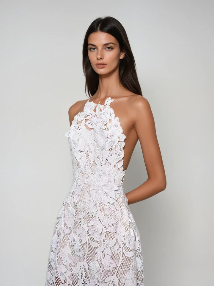 Odina Sleeveless Embroidered Midi Dress