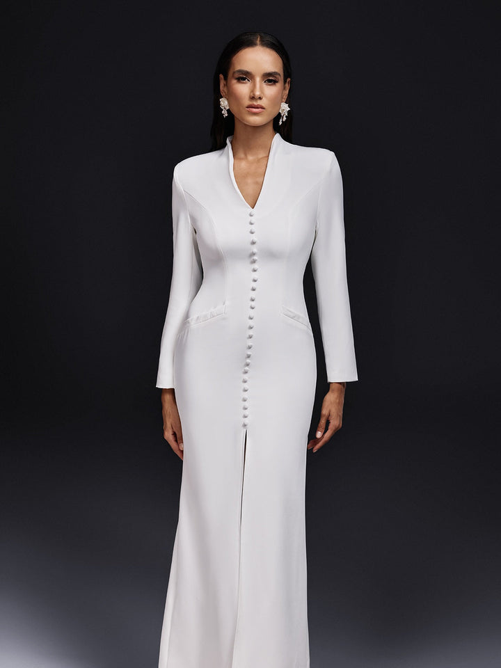 Ogbe Long Sleeve Split Maxi Dress