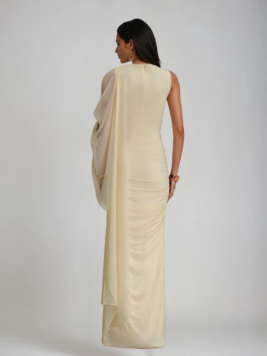 Overton One Shoulder Mesh Maxi Dress