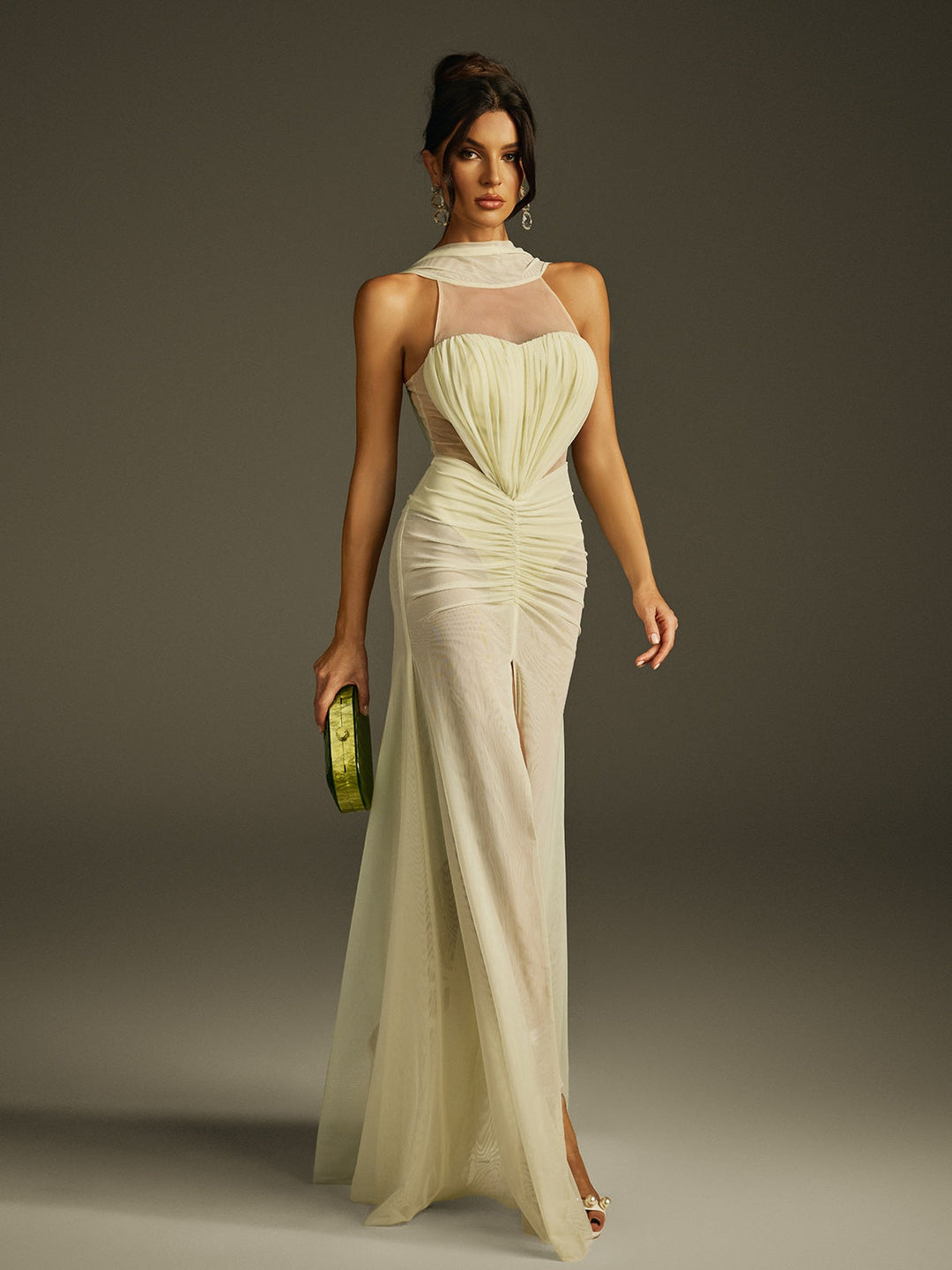 Saldor Sleeveless Cutout Split Maxi Dress